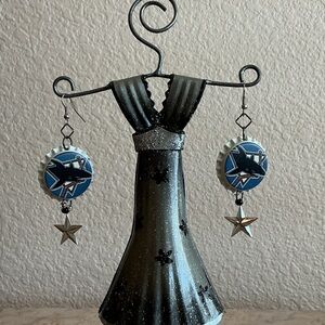 San Jose Sharks Bottle cap Star Earrings